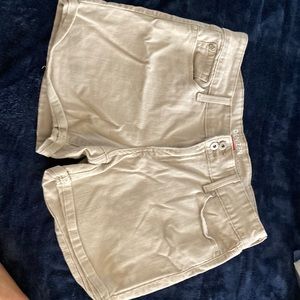 Khaki Jean Shorts